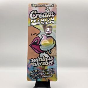 Cream Premium Hemp Wraps - Rainbow Sherbet